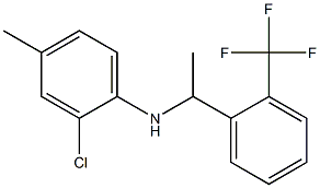 2-chloro-4-methyl-N-{1-[2-(trifluoromethyl)phenyl]ethyl}aniline 结构式