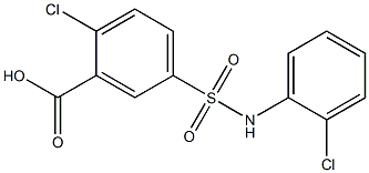 2-chloro-5-[(2-chlorophenyl)sulfamoyl]benzoic acid 结构式