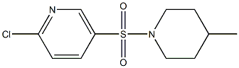 2-chloro-5-[(4-methylpiperidine-1-)sulfonyl]pyridine 结构式