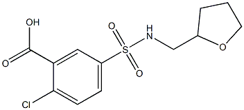 2-chloro-5-[(oxolan-2-ylmethyl)sulfamoyl]benzoic acid 结构式