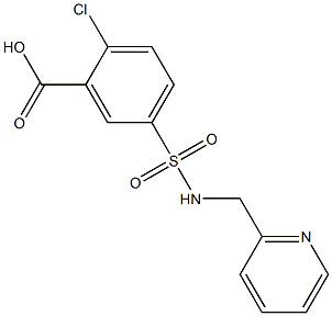 2-chloro-5-[(pyridin-2-ylmethyl)sulfamoyl]benzoic acid 结构式