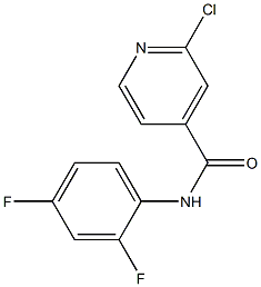 2-chloro-N-(2,4-difluorophenyl)pyridine-4-carboxamide 结构式