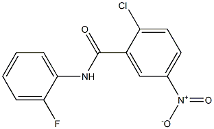 2-chloro-N-(2-fluorophenyl)-5-nitrobenzamide 结构式