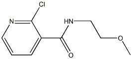 2-chloro-N-(2-methoxyethyl)pyridine-3-carboxamide 结构式