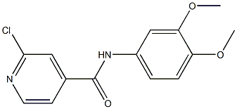 2-chloro-N-(3,4-dimethoxyphenyl)pyridine-4-carboxamide 结构式