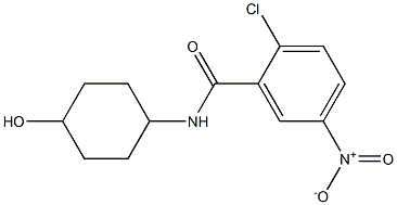 2-chloro-N-(4-hydroxycyclohexyl)-5-nitrobenzamide 结构式