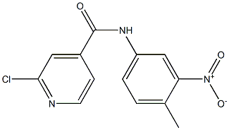 2-chloro-N-(4-methyl-3-nitrophenyl)pyridine-4-carboxamide 结构式