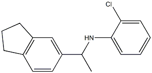 2-chloro-N-[1-(2,3-dihydro-1H-inden-5-yl)ethyl]aniline 结构式