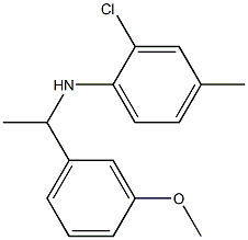 2-chloro-N-[1-(3-methoxyphenyl)ethyl]-4-methylaniline 结构式