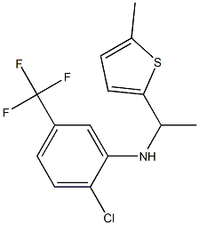 2-chloro-N-[1-(5-methylthiophen-2-yl)ethyl]-5-(trifluoromethyl)aniline 结构式
