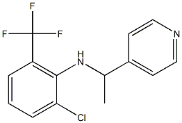 2-chloro-N-[1-(pyridin-4-yl)ethyl]-6-(trifluoromethyl)aniline 结构式