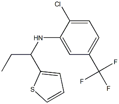 2-chloro-N-[1-(thiophen-2-yl)propyl]-5-(trifluoromethyl)aniline 结构式