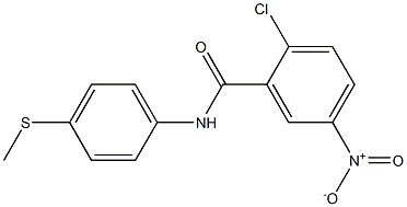 2-chloro-N-[4-(methylsulfanyl)phenyl]-5-nitrobenzamide 结构式