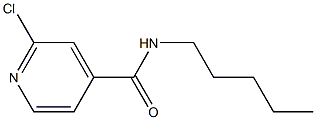 2-chloro-N-pentylpyridine-4-carboxamide 结构式