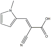2-cyano-3-(1-methyl-1H-pyrrol-2-yl)prop-2-enoic acid 结构式