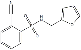 2-cyano-N-(2-furylmethyl)benzenesulfonamide 结构式