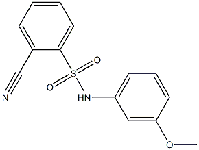 2-cyano-N-(3-methoxyphenyl)benzenesulfonamide 结构式