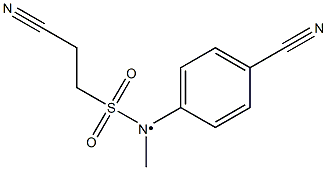 2-cyano-N-(4-cyanophenyl)-N-methylethane-1-sulfonamido 结构式