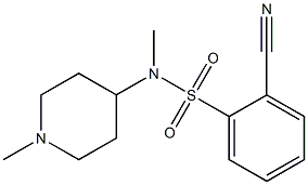 2-cyano-N-methyl-N-(1-methylpiperidin-4-yl)benzenesulfonamide 结构式