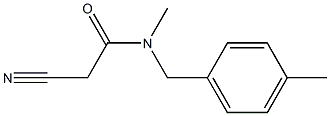 2-cyano-N-methyl-N-[(4-methylphenyl)methyl]acetamide 结构式