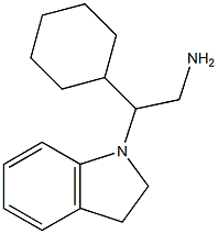 2-cyclohexyl-2-(2,3-dihydro-1H-indol-1-yl)ethan-1-amine 结构式