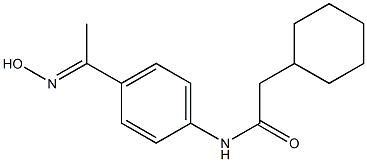 2-cyclohexyl-N-{4-[1-(hydroxyimino)ethyl]phenyl}acetamide 结构式