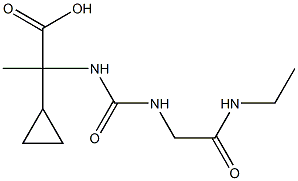 2-cyclopropyl-2-[({[2-(ethylamino)-2-oxoethyl]amino}carbonyl)amino]propanoic acid 结构式