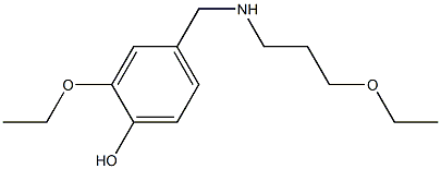 2-ethoxy-4-{[(3-ethoxypropyl)amino]methyl}phenol 结构式