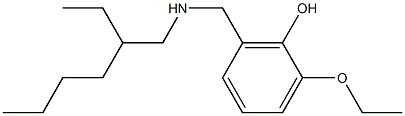 2-ethoxy-6-{[(2-ethylhexyl)amino]methyl}phenol 结构式