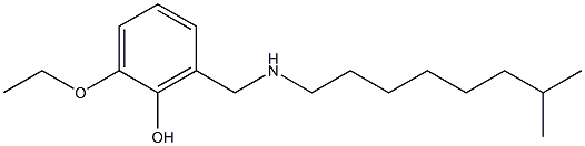 2-ethoxy-6-{[(7-methyloctyl)amino]methyl}phenol 结构式
