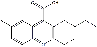 2-ethyl-7-methyl-1,2,3,4-tetrahydroacridine-9-carboxylic acid 结构式