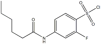 2-fluoro-4-hexanamidobenzene-1-sulfonyl chloride 结构式