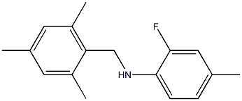 2-fluoro-4-methyl-N-[(2,4,6-trimethylphenyl)methyl]aniline 结构式