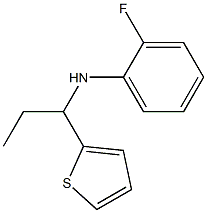 2-fluoro-N-[1-(thiophen-2-yl)propyl]aniline 结构式