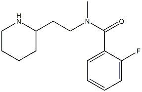 2-fluoro-N-methyl-N-[2-(piperidin-2-yl)ethyl]benzamide 结构式