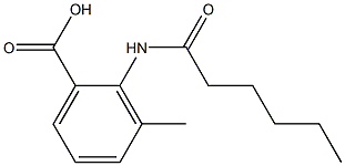 2-hexanamido-3-methylbenzoic acid 结构式