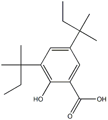 2-hydroxy-3,5-bis(2-methylbutan-2-yl)benzoic acid 结构式