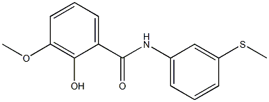 2-hydroxy-3-methoxy-N-[3-(methylsulfanyl)phenyl]benzamide 结构式