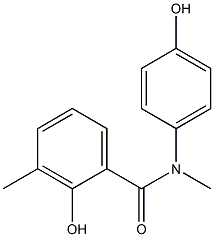 2-hydroxy-N-(4-hydroxyphenyl)-N,3-dimethylbenzamide 结构式