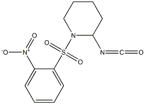 2-isocyanato-1-[(2-nitrobenzene)sulfonyl]piperidine 结构式