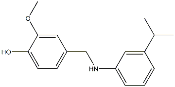 2-methoxy-4-({[3-(propan-2-yl)phenyl]amino}methyl)phenol 结构式