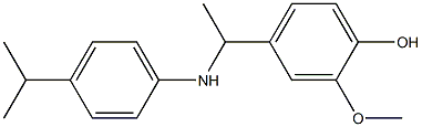 2-methoxy-4-(1-{[4-(propan-2-yl)phenyl]amino}ethyl)phenol 结构式