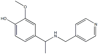 2-methoxy-4-{1-[(pyridin-4-ylmethyl)amino]ethyl}phenol 结构式