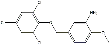 2-methoxy-5-(2,4,6-trichlorophenoxymethyl)aniline 结构式