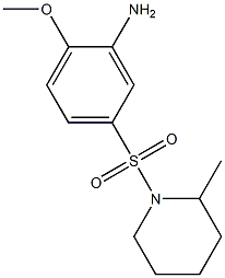 2-methoxy-5-[(2-methylpiperidine-1-)sulfonyl]aniline 结构式