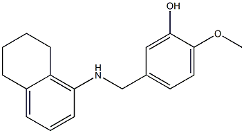 2-methoxy-5-[(5,6,7,8-tetrahydronaphthalen-1-ylamino)methyl]phenol 结构式