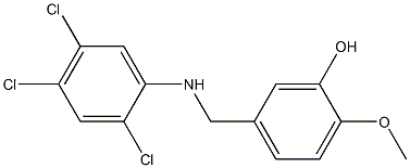 2-methoxy-5-{[(2,4,5-trichlorophenyl)amino]methyl}phenol 结构式