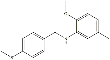 2-methoxy-5-methyl-N-{[4-(methylsulfanyl)phenyl]methyl}aniline 结构式