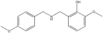 2-methoxy-6-({[(4-methoxyphenyl)methyl]amino}methyl)phenol 结构式