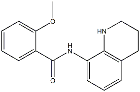 2-methoxy-N-(1,2,3,4-tetrahydroquinolin-8-yl)benzamide 结构式